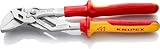 KNIPEX Zangenschlüssel Zange und Schraubenschlüssel in einem Werkzeug verchromt isoliert mit Mehrkomponenten-Hüllen, VDE-geprüft 250 mm, 86 06 250