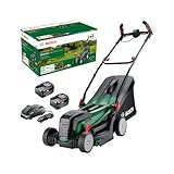 Bosch Akku-Rasenmäher UniversalRotak 2x18V-37-550 (bis zu 500 m2 mit 2x 4,0 Ah Akku); 18 Volt System; Schnittbreite: 37 cm; 2x 18V 4,0-Ah-Akku und Ladegerät)