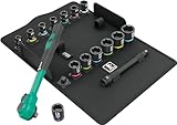 Wera 05005530001 8100 SB 12 Zyklop Comfort Knarrensatz, Umschalthebel, 3/8"-Antrieb, metrisch, 16-teilig